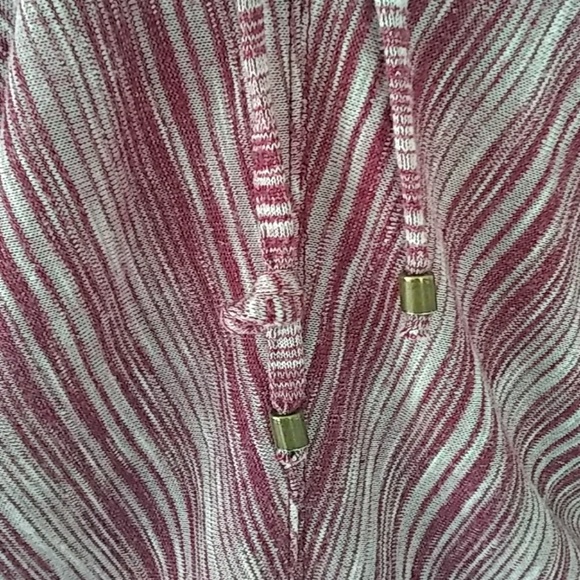 Loft maroon striped size M top - Picture 3 of 4